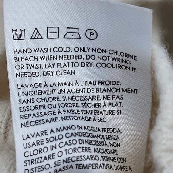 Club Monaco XS Cashmere Creme Cardigan Sweater With Button Front & Pockets - Picture 4 of 6